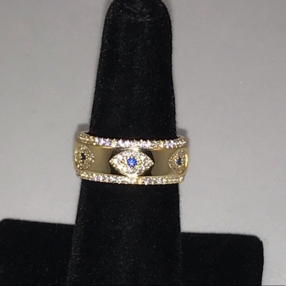 18k Evil Eye Ring - Picture 11 of 16